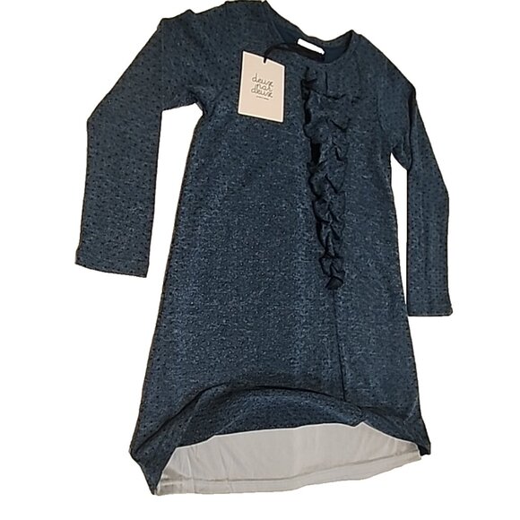 new DEUX PAR DEUX  size 10 youth girls long sleeve tunic Sweater fun party Dress - Picture 3 of 5